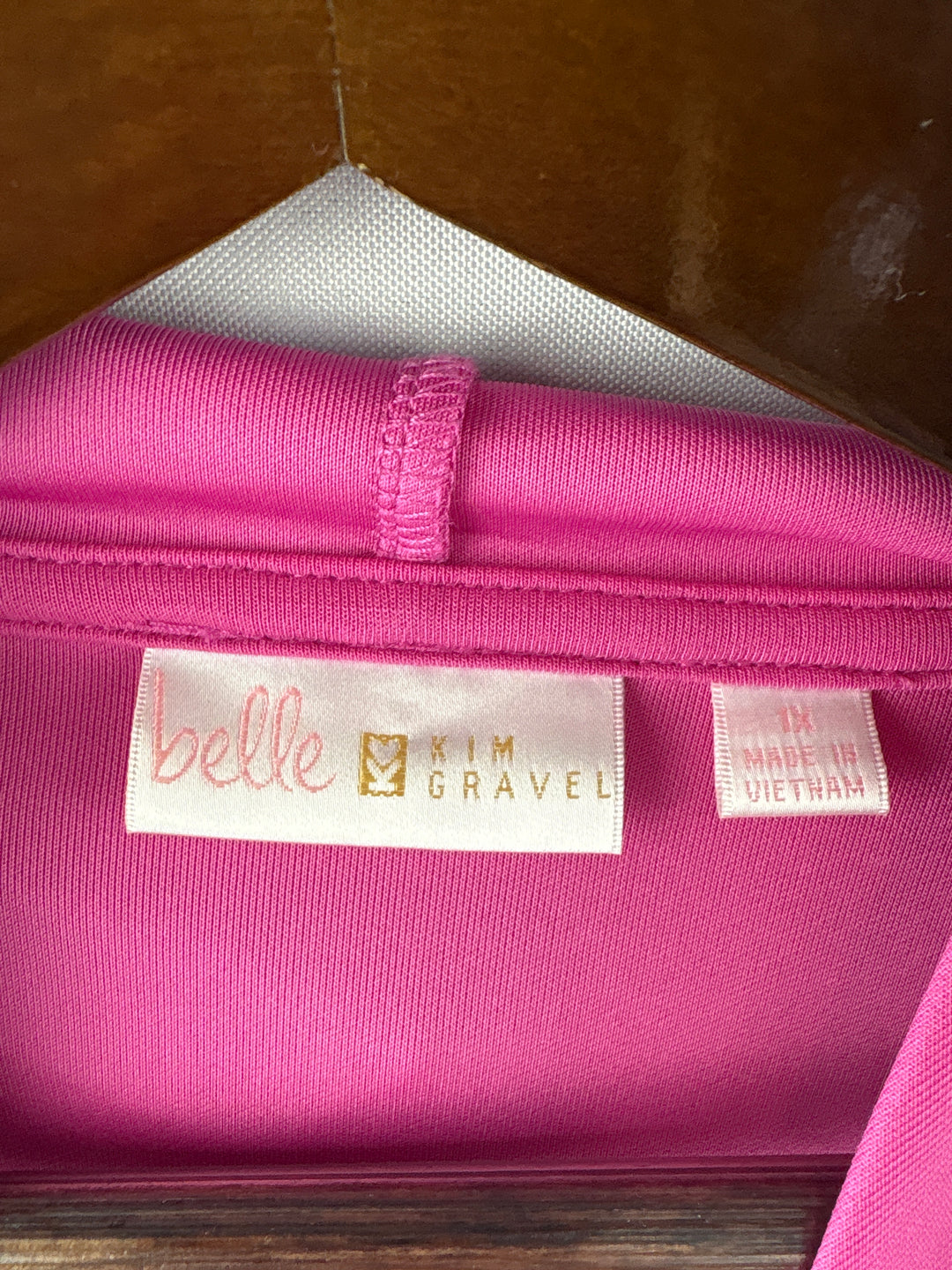 Women’s Belle Kim Gravel Size 1X Pink Hoodie