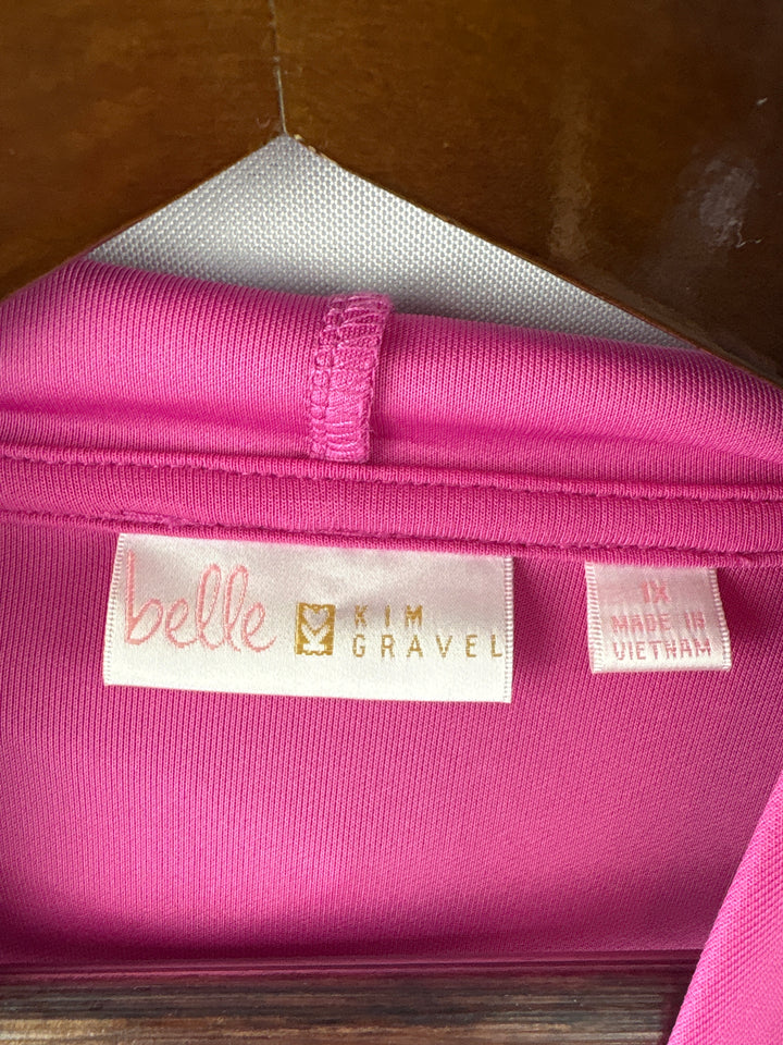 Women’s Belle Kim Gravel Size 1X Pink Hoodie