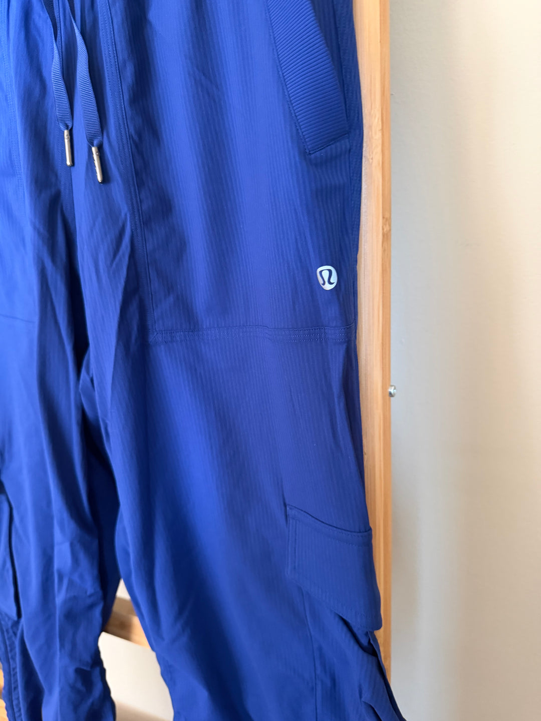 Lululemon Blue Ribbed Cargo Wide Leg Pants Size S