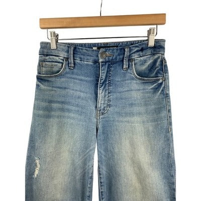 Women's KUT Blue High Rise Wide Leg Cotton Pants - Size 0