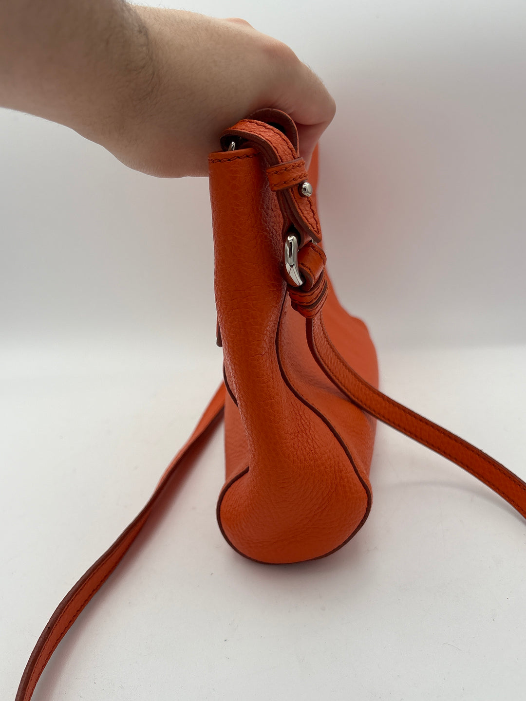 Women’s Salvatore Ferragamo Orange Leather Crossbody Purse
