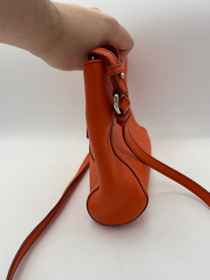 Women’s Salvatore Ferragamo Orange Leather Crossbody Purse
