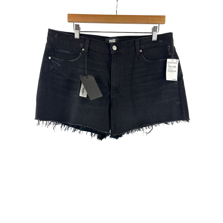 Women’s Paige Size 31 Black Mid Rise Jean Shorts