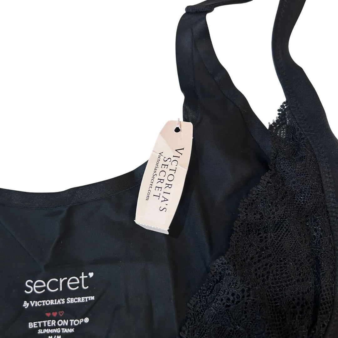 Victorias Secret Better On Top Slimming Tank Black Shapewear Medium Nwt