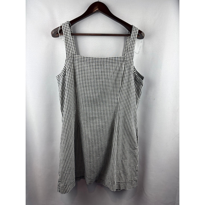 Women’s A New Day XL Black & White Gingham Sleeveless Mini Dress