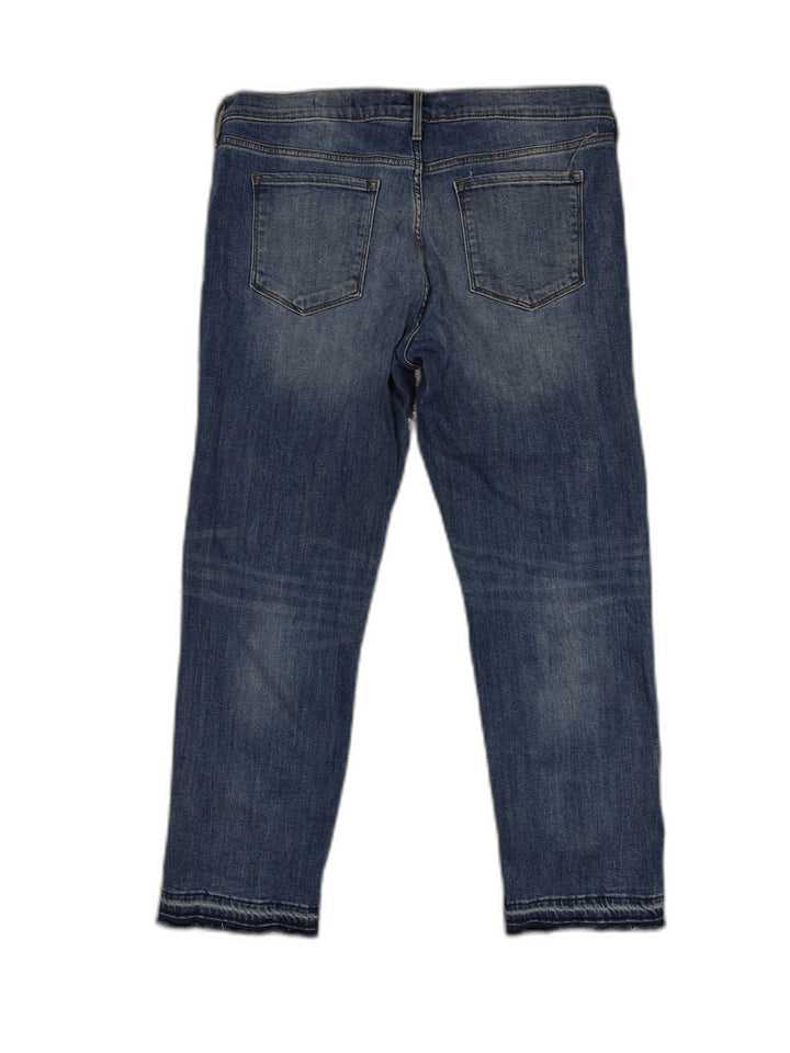 Womens Banana Republic Straight Crop Jeans Medium Wash Size 32 Long