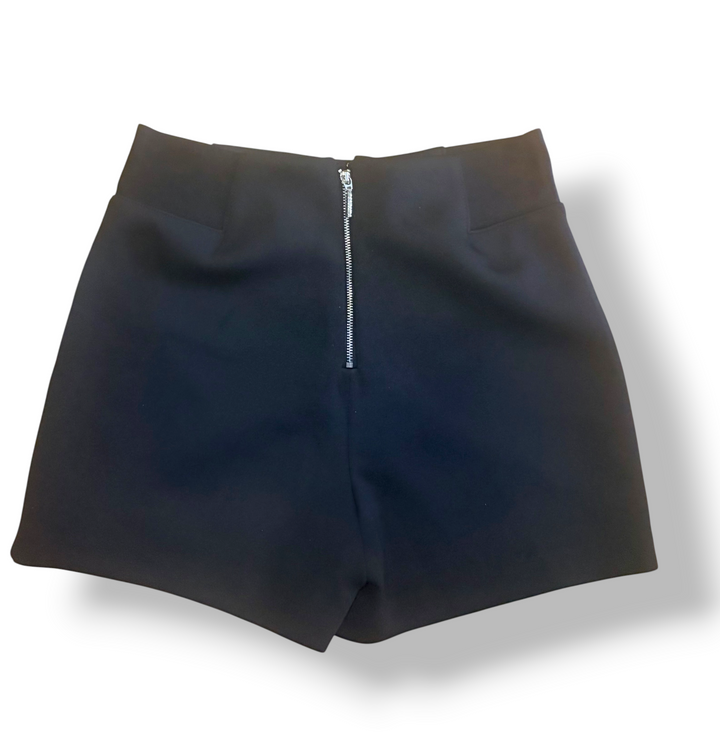 GUESS Black High Rise Tailored Shorts Size M NWT Silver Zip Y2K Going Out