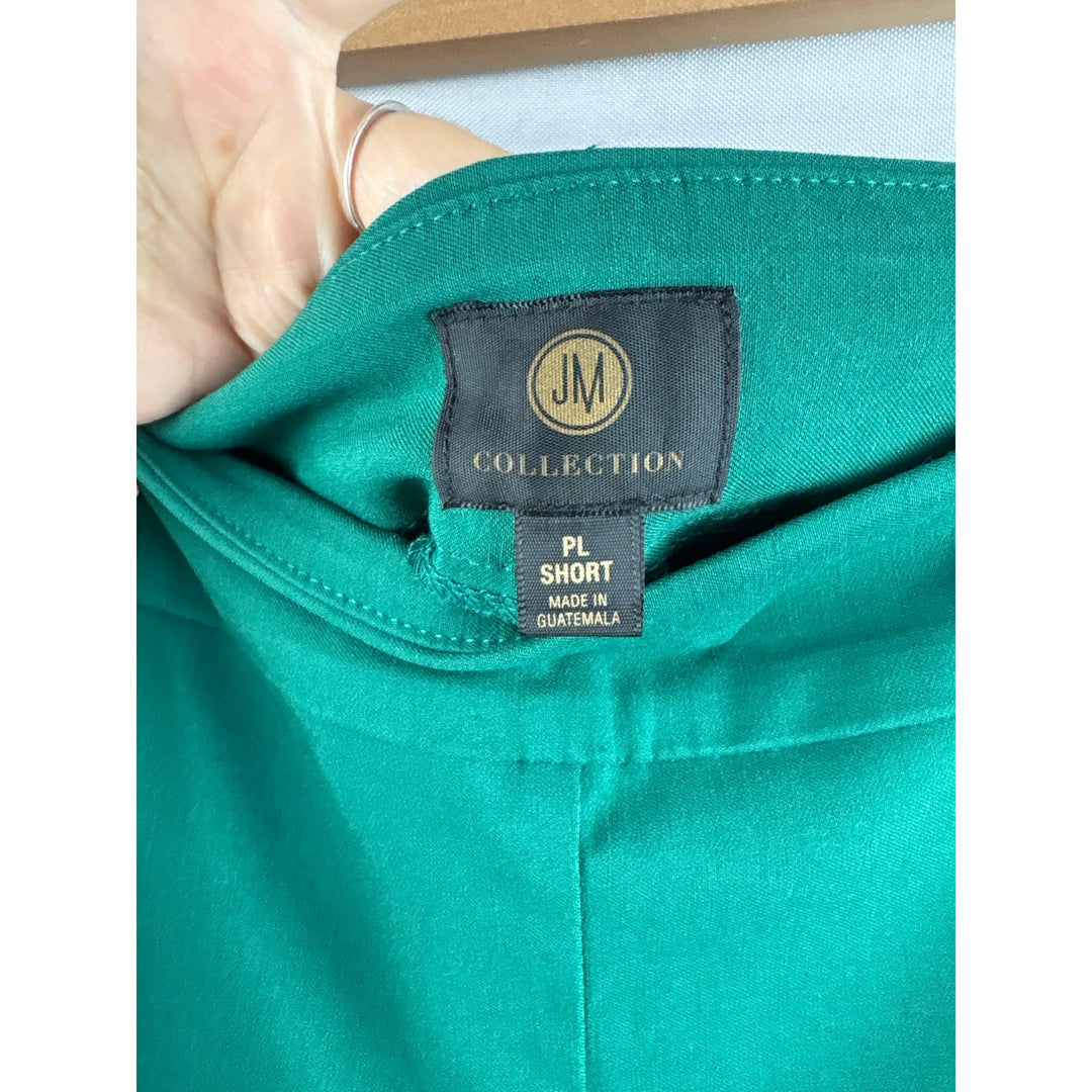 Women’s JM Collection Petite Large Green Straight Leg Slacks