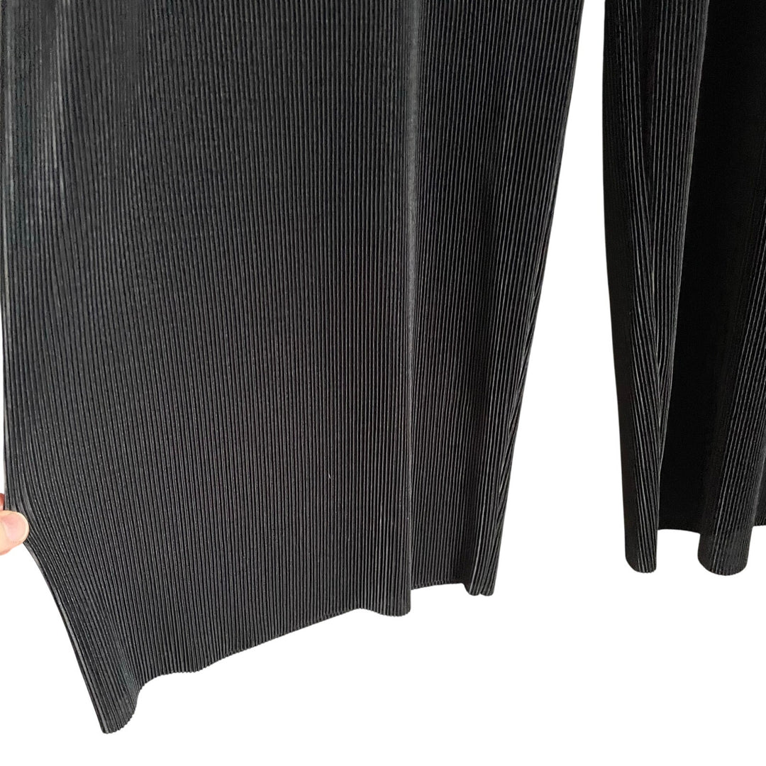 Express Tricot Minimalist Black Trouser Pleated Pull on Pants sz Medium Neutral