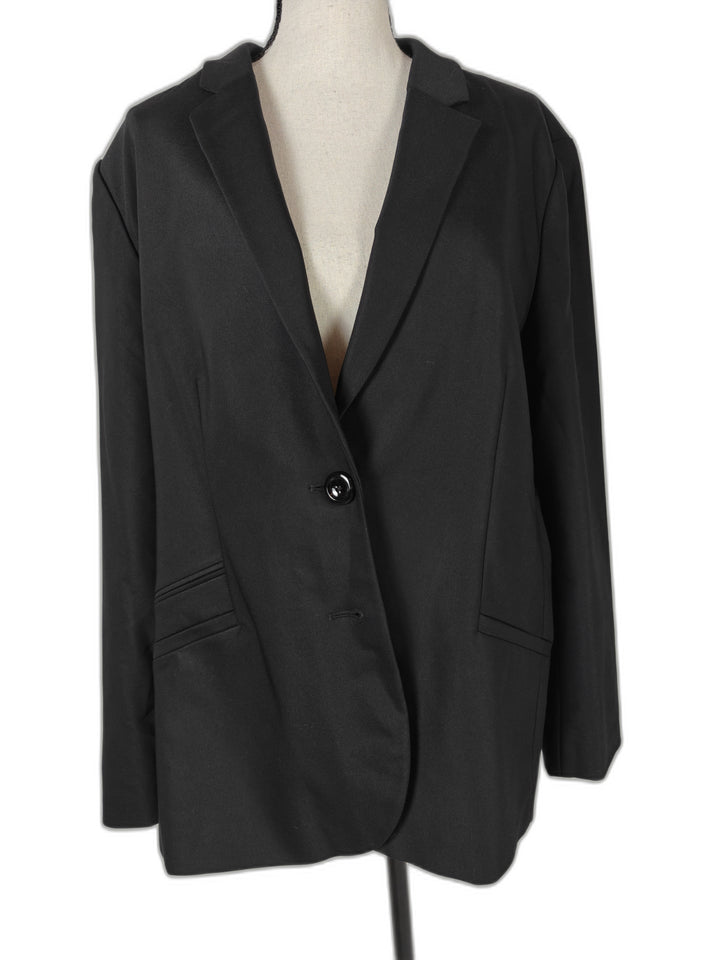 Womens Chicos Blazer Black Size 3 Oversized Boyfriend Jacket