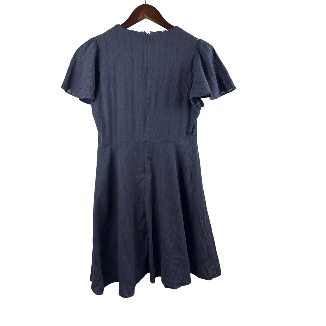 Women’s CeCe Size 4 Navy Blue Short Sleeve Midi Dress