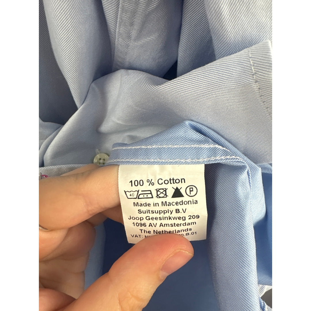 Men’s SuitSupply Size 38/15 Light Blue Button Up Shirt