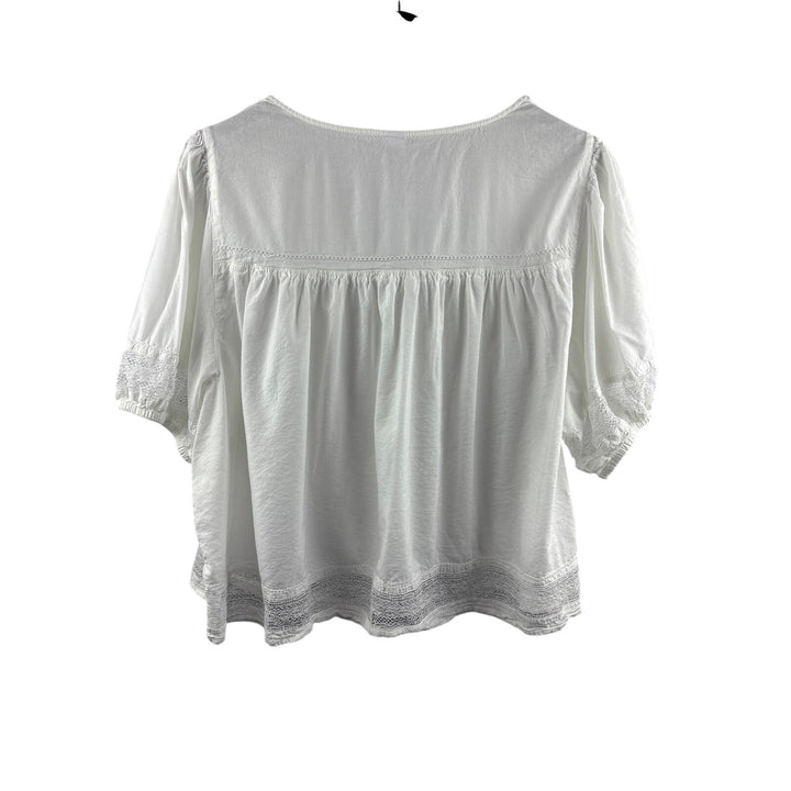 Women’s Old Navy XXL White Short Sleeve Button Up Blouse
