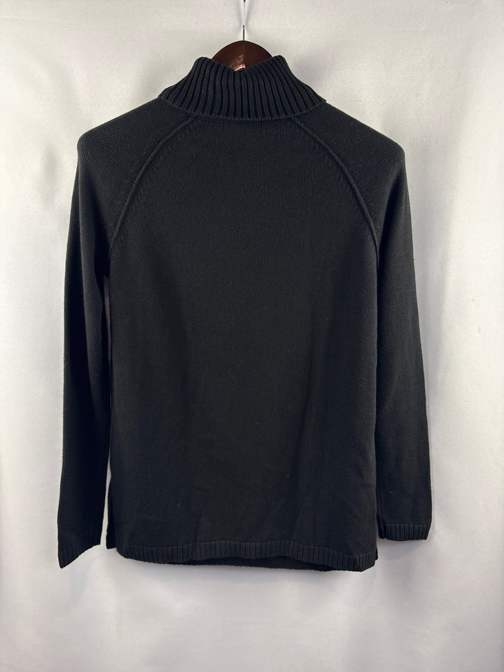 Women’s Jeanne Pierre Small Black Turtleneck Sweater