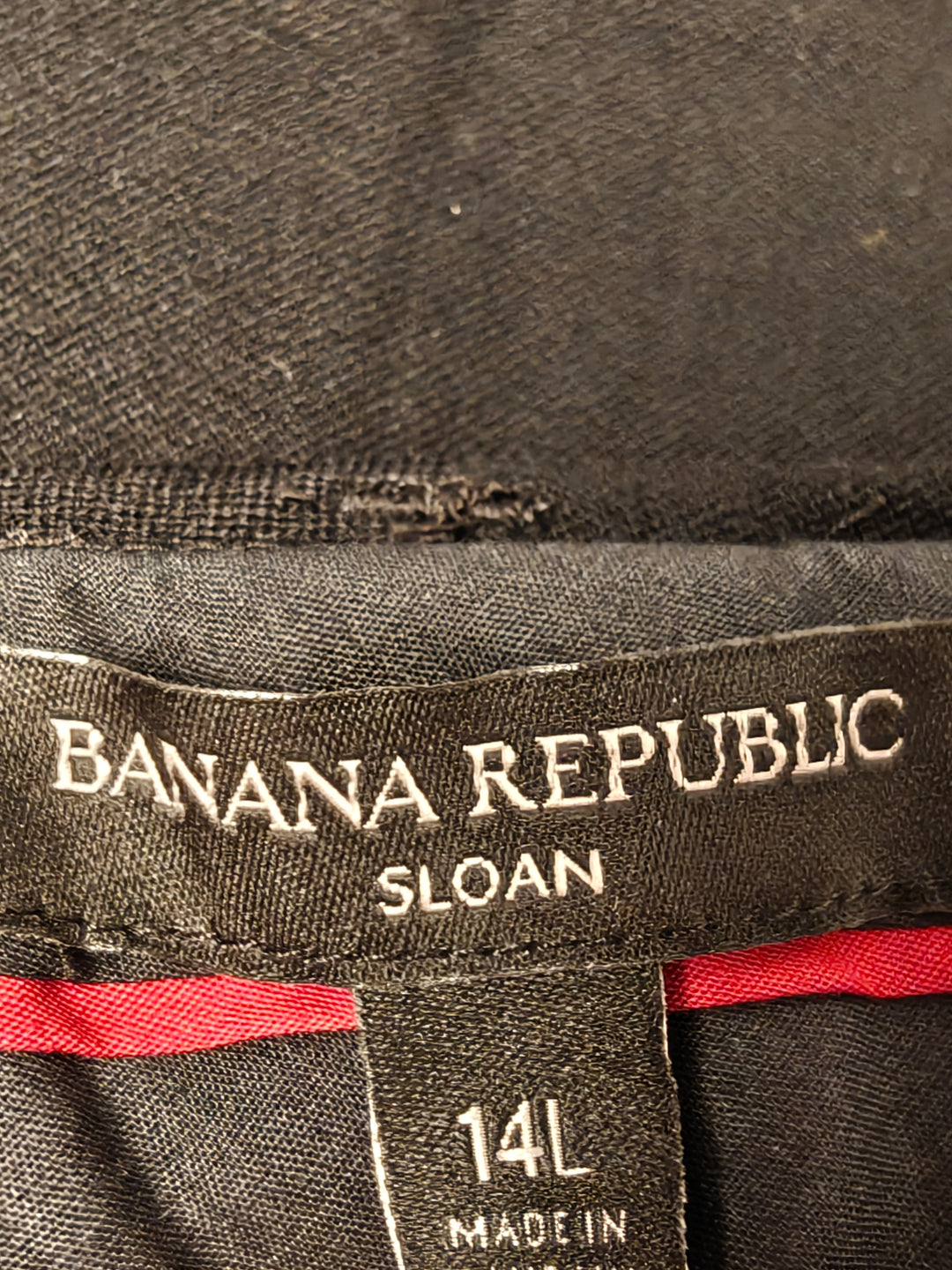 Womens Banana Republic Sloan Dress Pants Black Size 14L