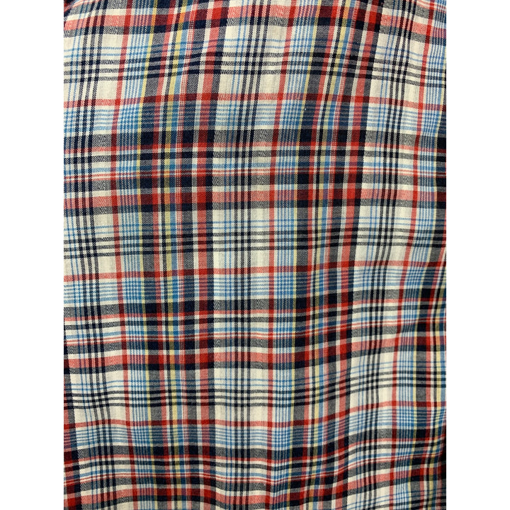 Key Imperial Mens Plaid Button-Up Shirt Size L