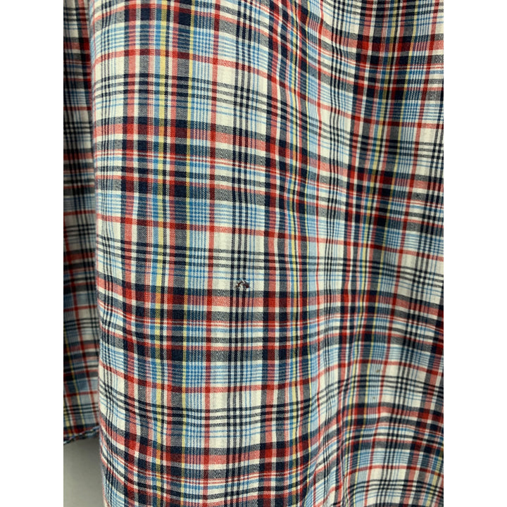 Key Imperial Mens Plaid Button-Up Shirt Size L