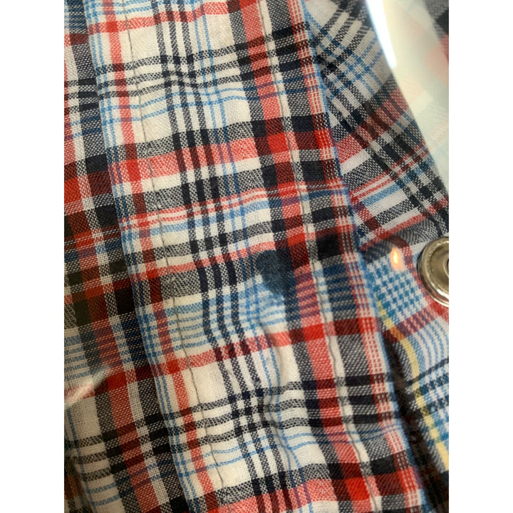 Key Imperial Mens Plaid Button-Up Shirt Size L