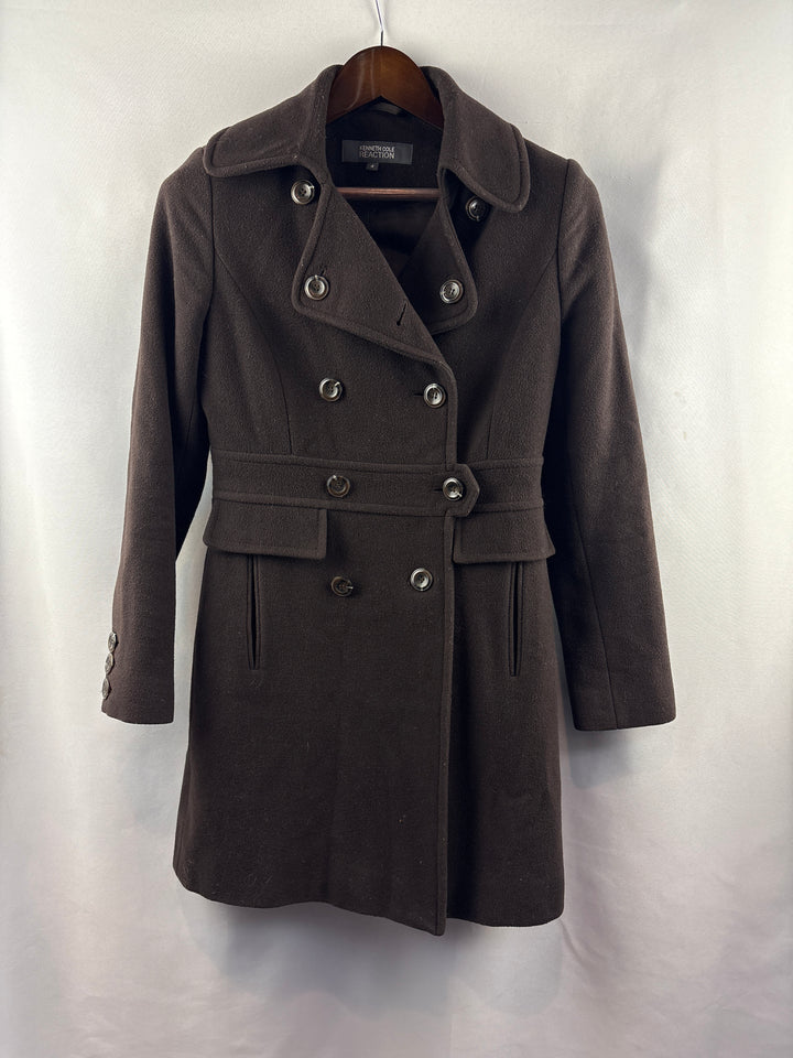 Women’s Kenneth Cole Reaction Size 4 Brown Peacoat