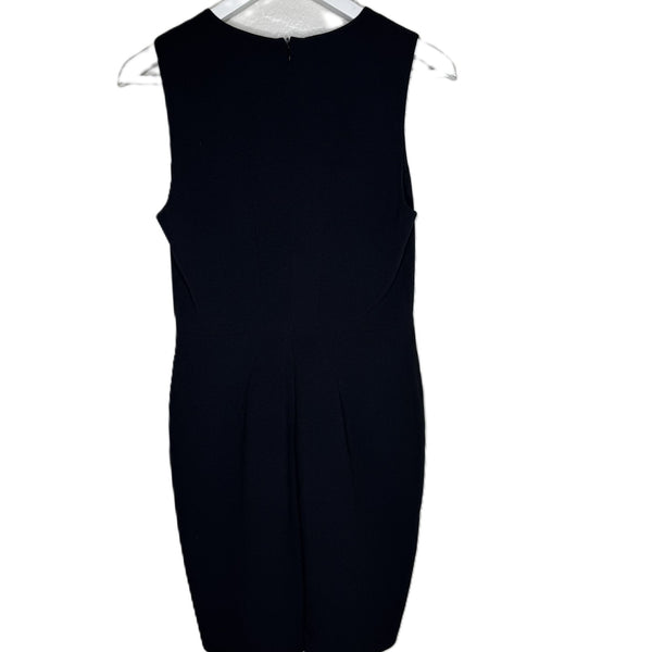 Alex + Alex Black Sleeveless Sheath Dress w/ Art Deco Darting, LBD, Size Small