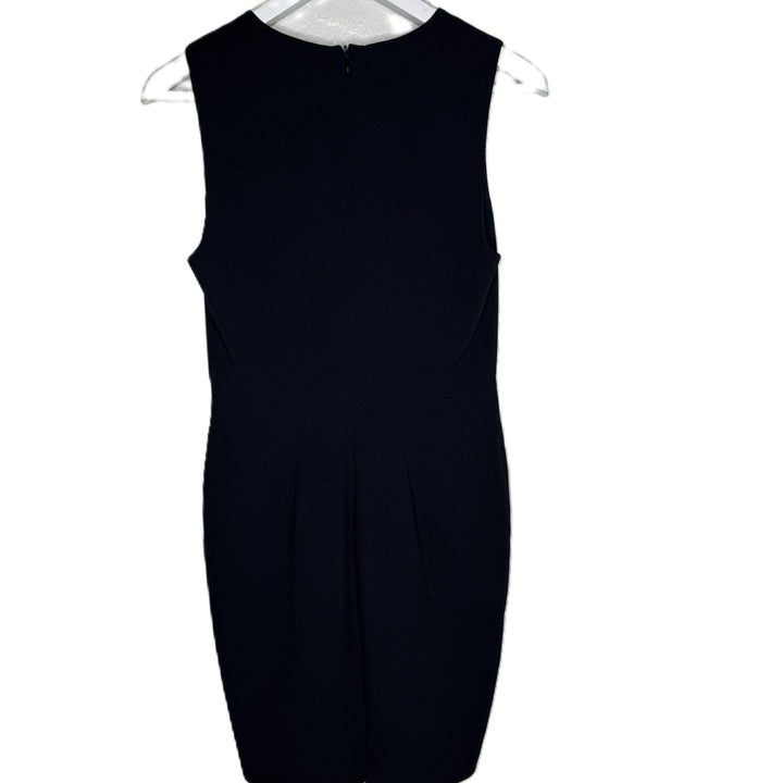 Alex + Alex Black Sleeveless Sheath Dress w/ Art Deco Darting, LBD, Size Small