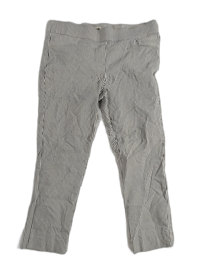 Womens Anne Klein Pants Black White Striped Size L