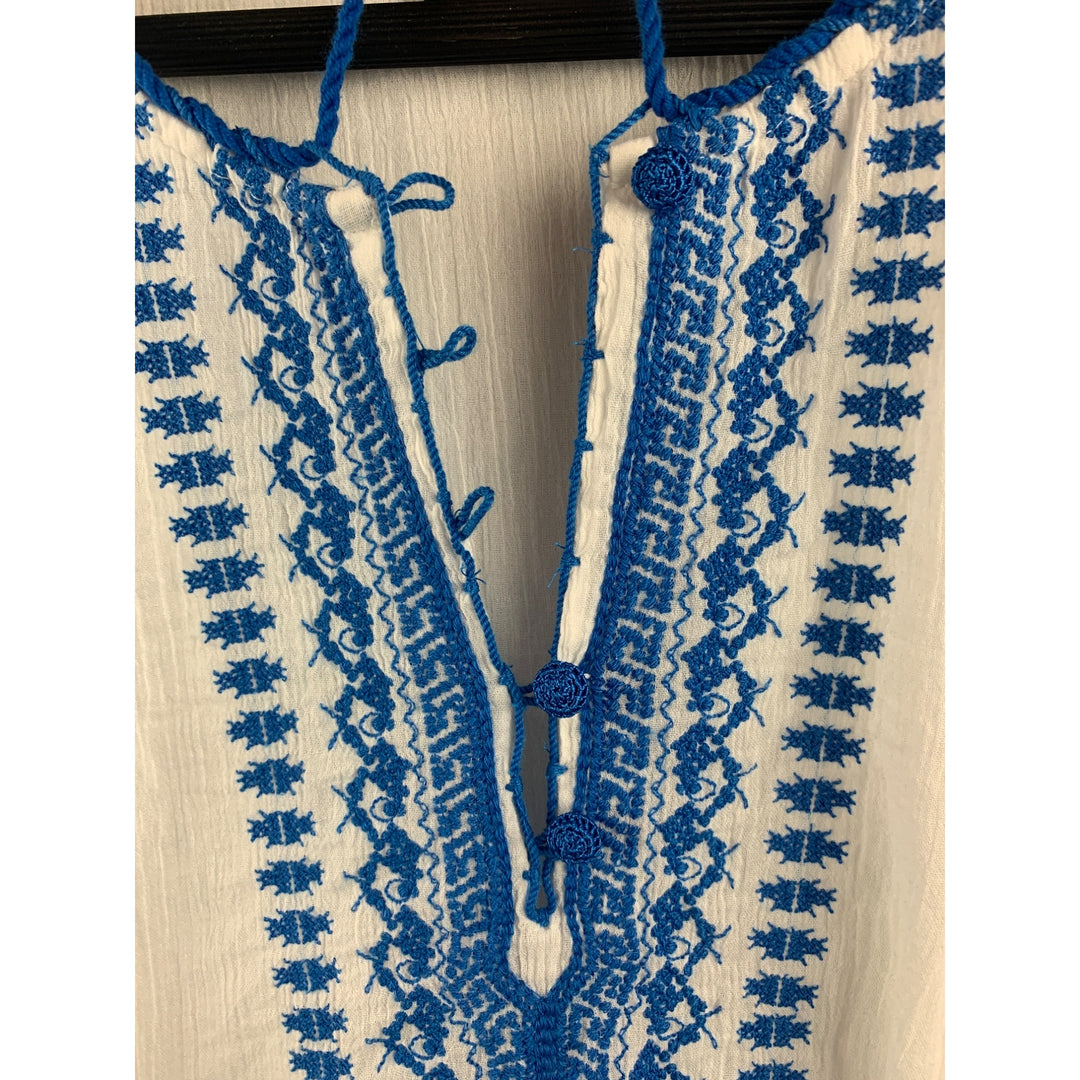 Women’s Ralph Lauren White &amp; Blue embroidered Tank Size 1X