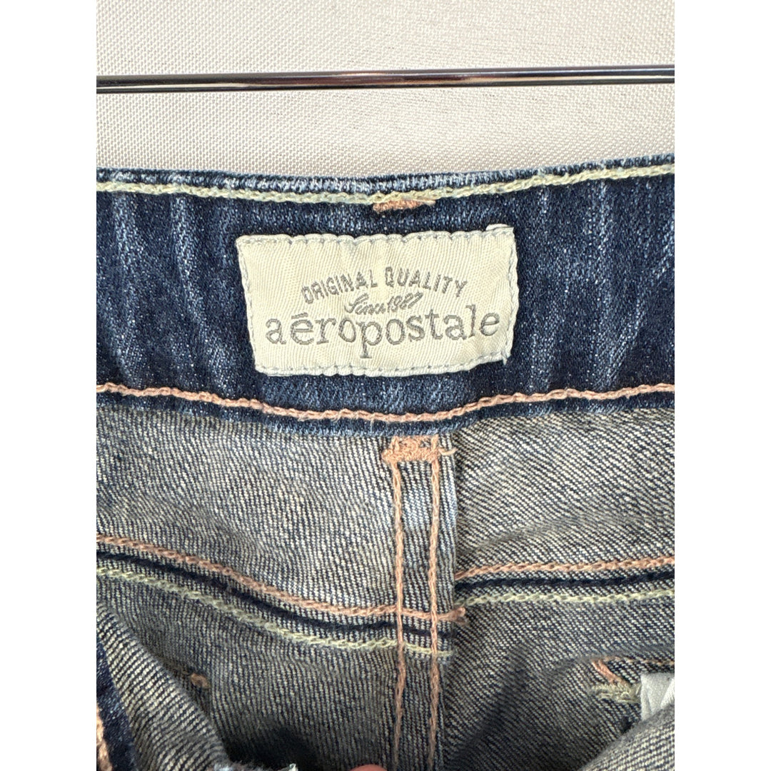 Aeropostale Womens Skinny Fit Jeans Size 4 Blue Denim Stretch Casual Pants
