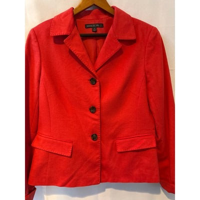 Women’s Lafayette 148 NY Wool Angora Red Blazer Size 12