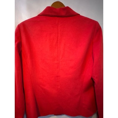 Women’s Lafayette 148 NY Wool Angora Red Blazer Size 12
