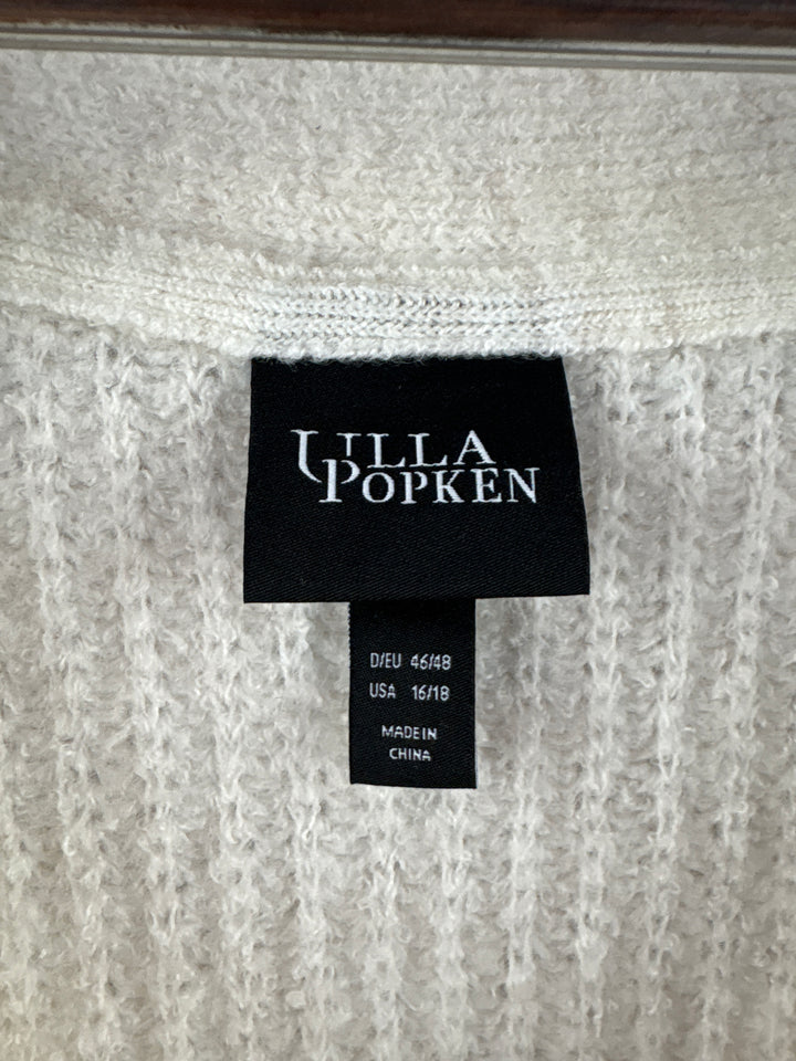Women’s Ulla Popken Size 16/18 Cream V-Neck Sweater Vest