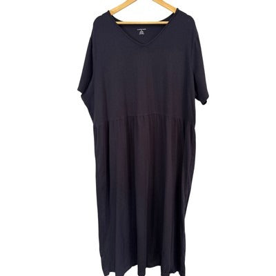 Women’s Lands’ End Size 3X Navy Short Sleeve Maxi Dress Dress.