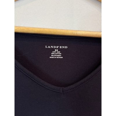 Women’s Lands’ End Size 3X Navy Short Sleeve Maxi Dress Dress.