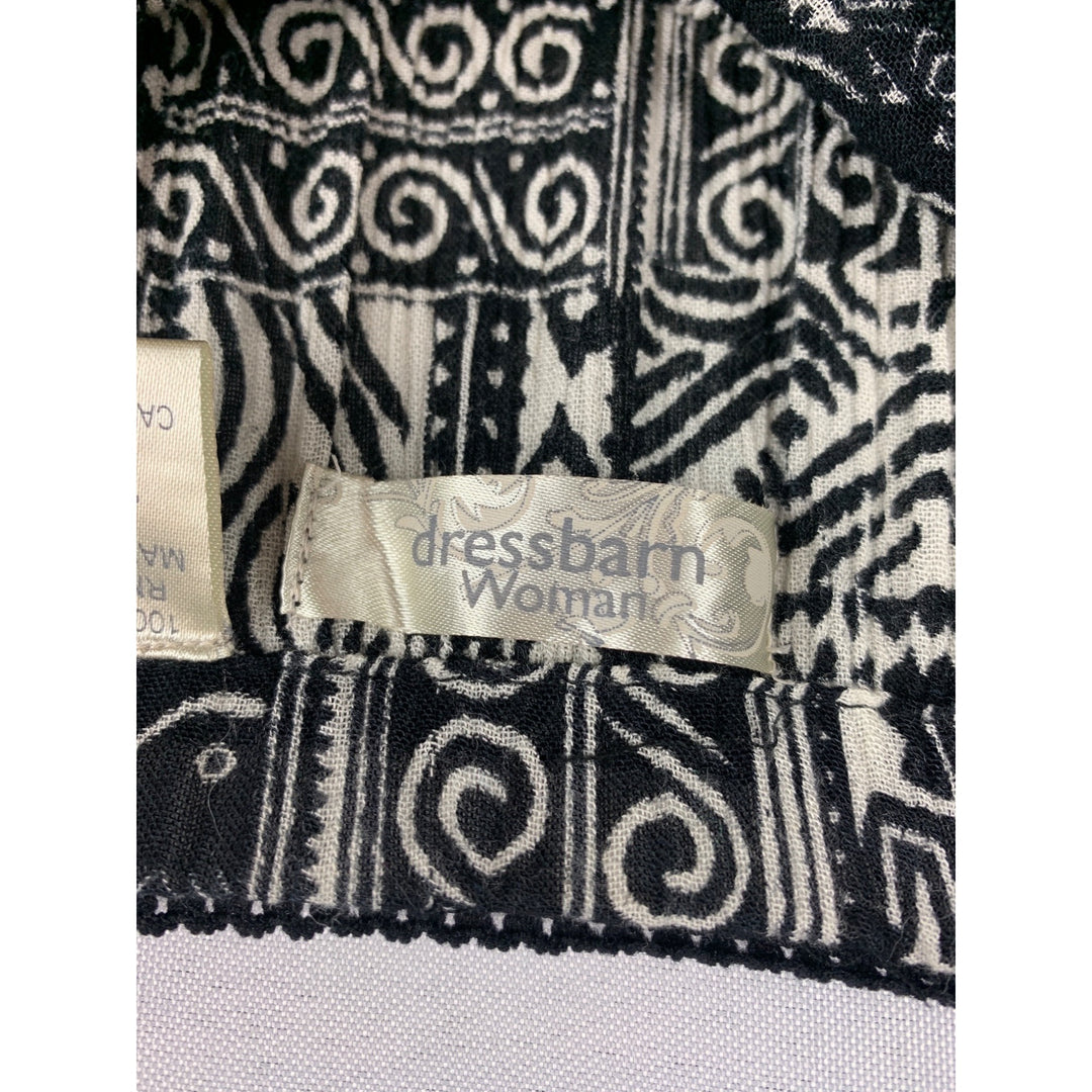 Women’s Dress Barn Size 14/16 Black & White Patterned Skirt