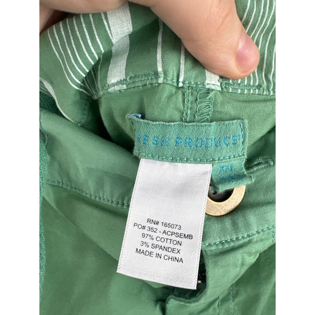 Women’s Fresh Produce XXL Leaf Green Cargo Capris