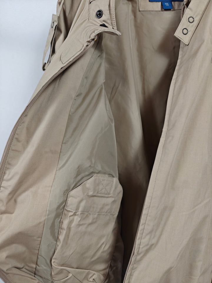 Mens Towncraft Bomber Jacket Beige Tan Size XXL