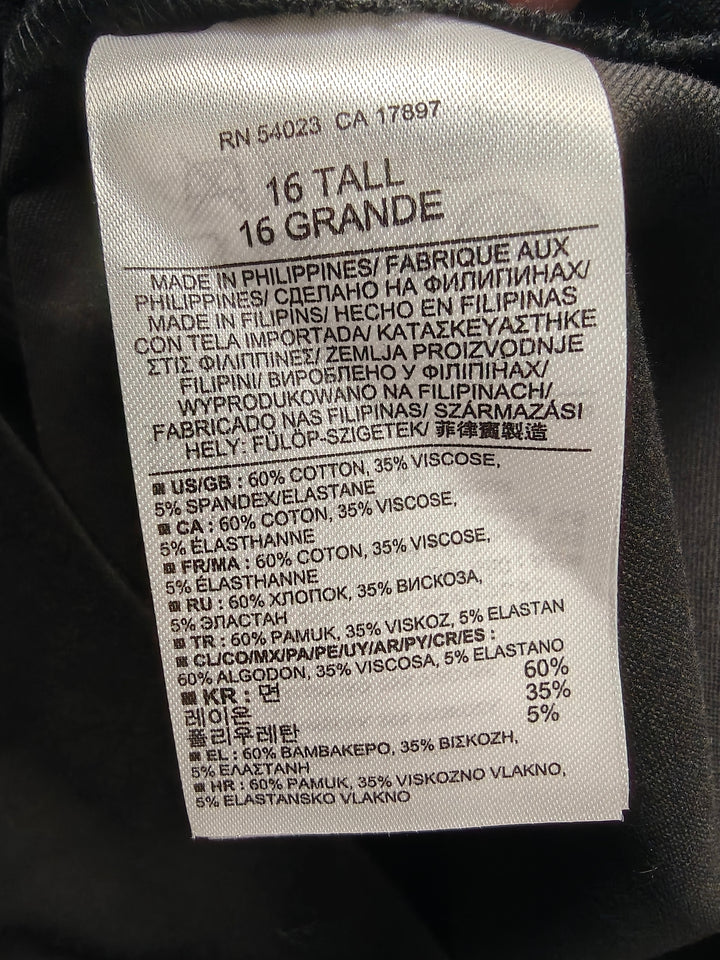 Banana Republic Womens Black Pencil Skirt Size 16 Tall New With Tags