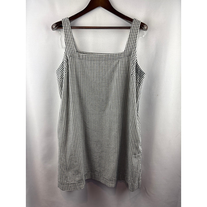 Women’s A New Day XL Black & White Gingham Sleeveless Mini Dress