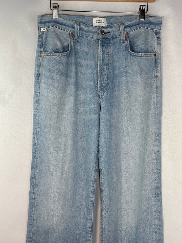 Women Citizens Of Humanity Light Blue Wide Leg Jeans Size 28
