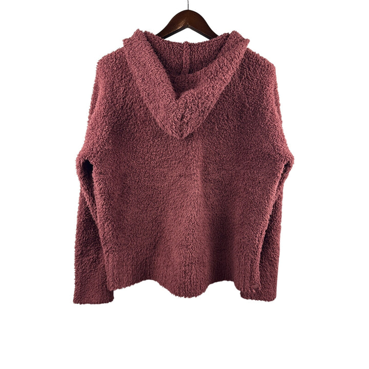 Women’s Barefoot Dreams Large Brick Red Zip Up Plush Cardigan