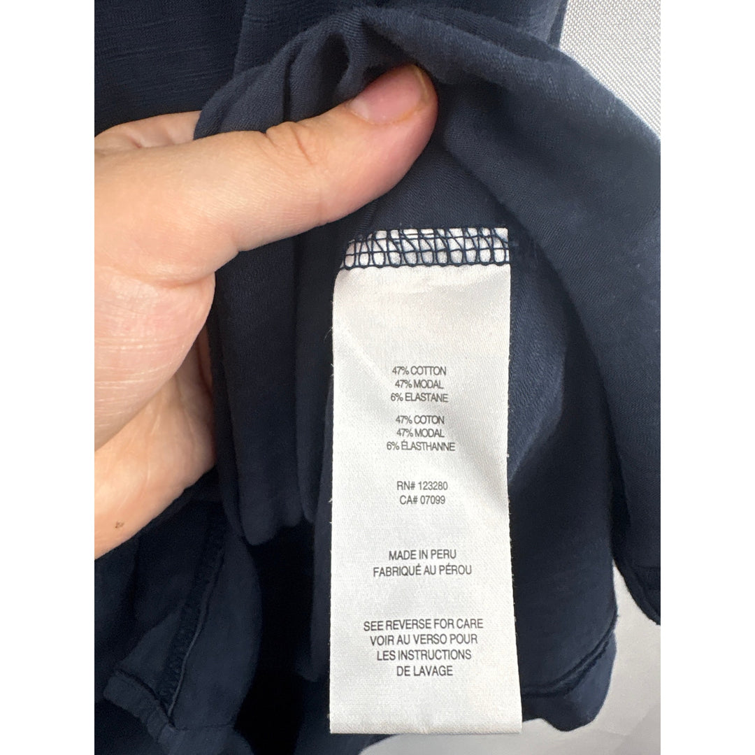 Men’s Travis Mathew Medium Navy Blue 3/4 Button Polo Shirt