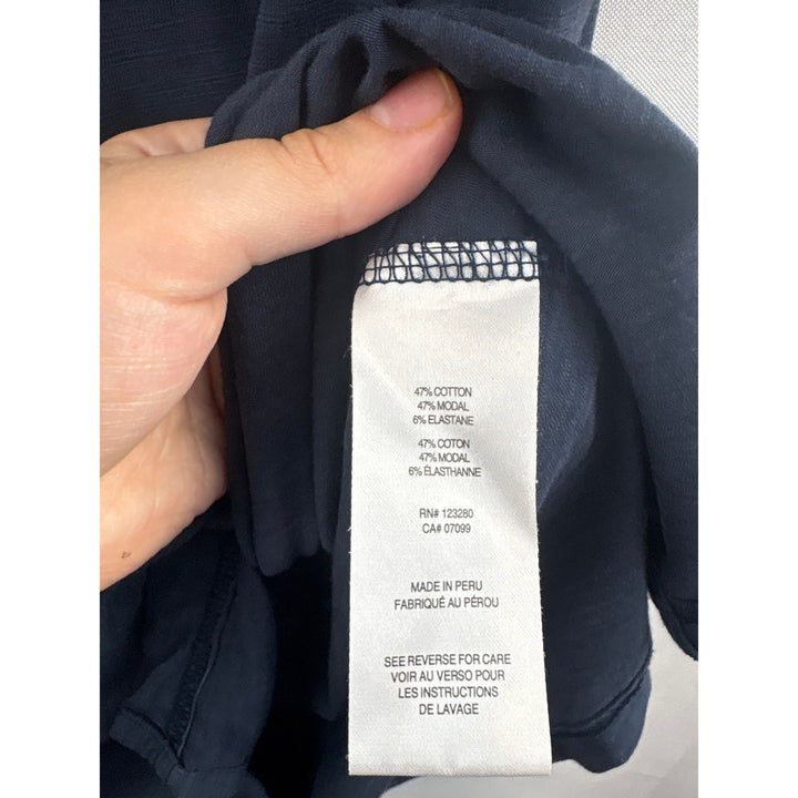 Men’s Travis Mathew Medium Navy Blue 3/4 Button Polo Shirt