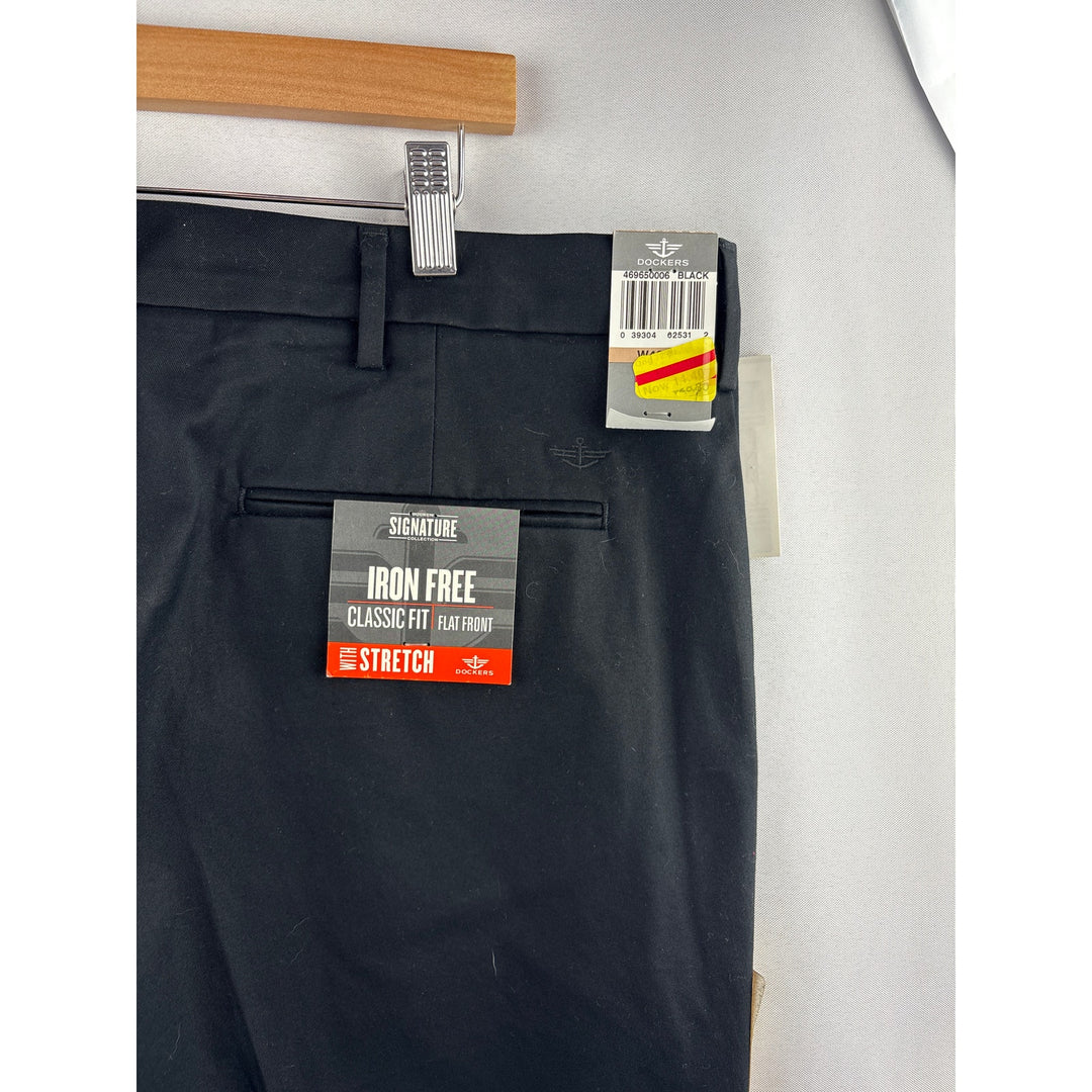 Men’s Dockers Size 42 X 30 Black Dress Pants