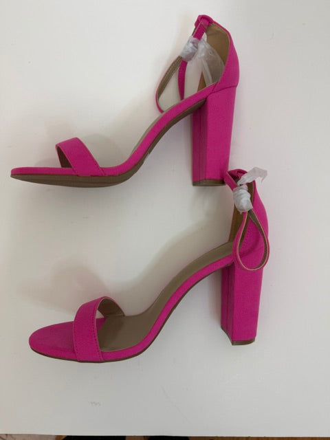 DREAM PAIRS Bright Pink Block Heel Sandals NWT Sz10