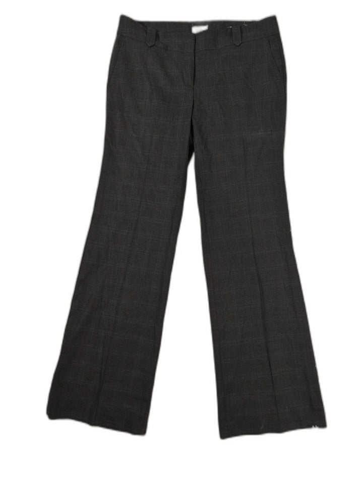 Womens LOFT Marisa Dress Pants Gray Plaid Size 12T