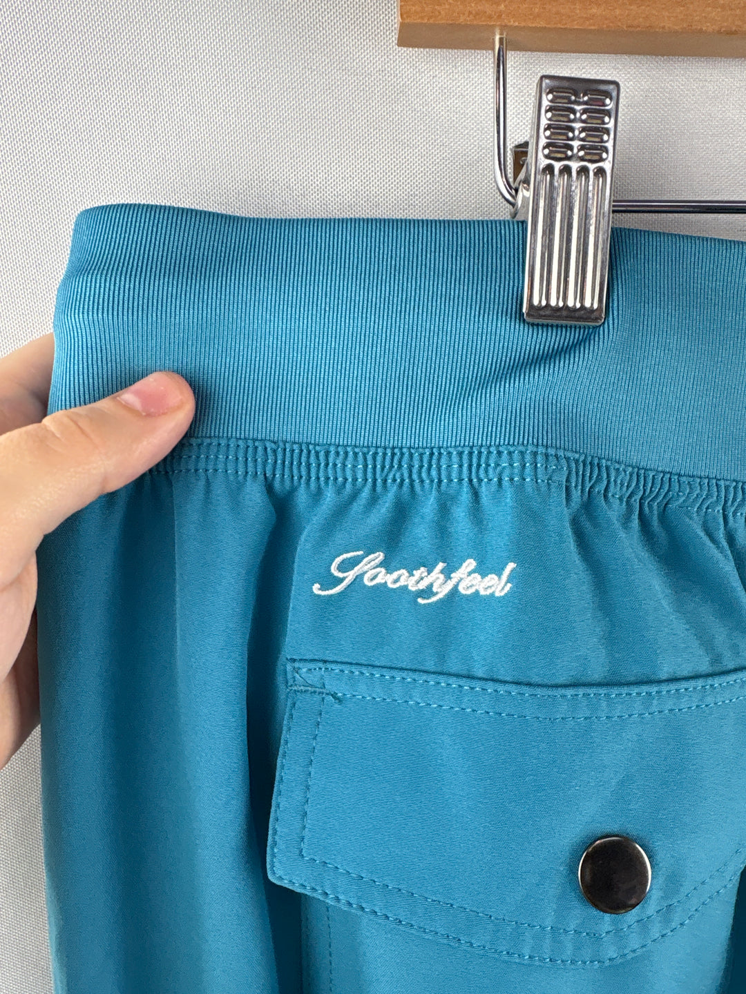 Women’s Soothfeel 2XL Muted Blue Cargo Activewear Capris