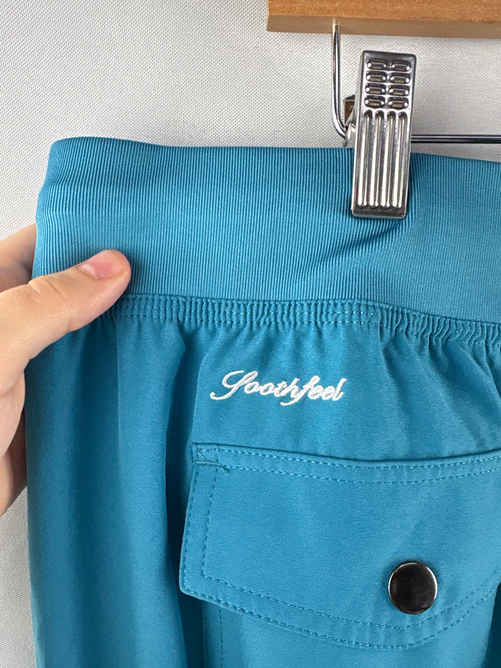 Women’s Soothfeel 2XL Muted Blue Cargo Activewear Capris