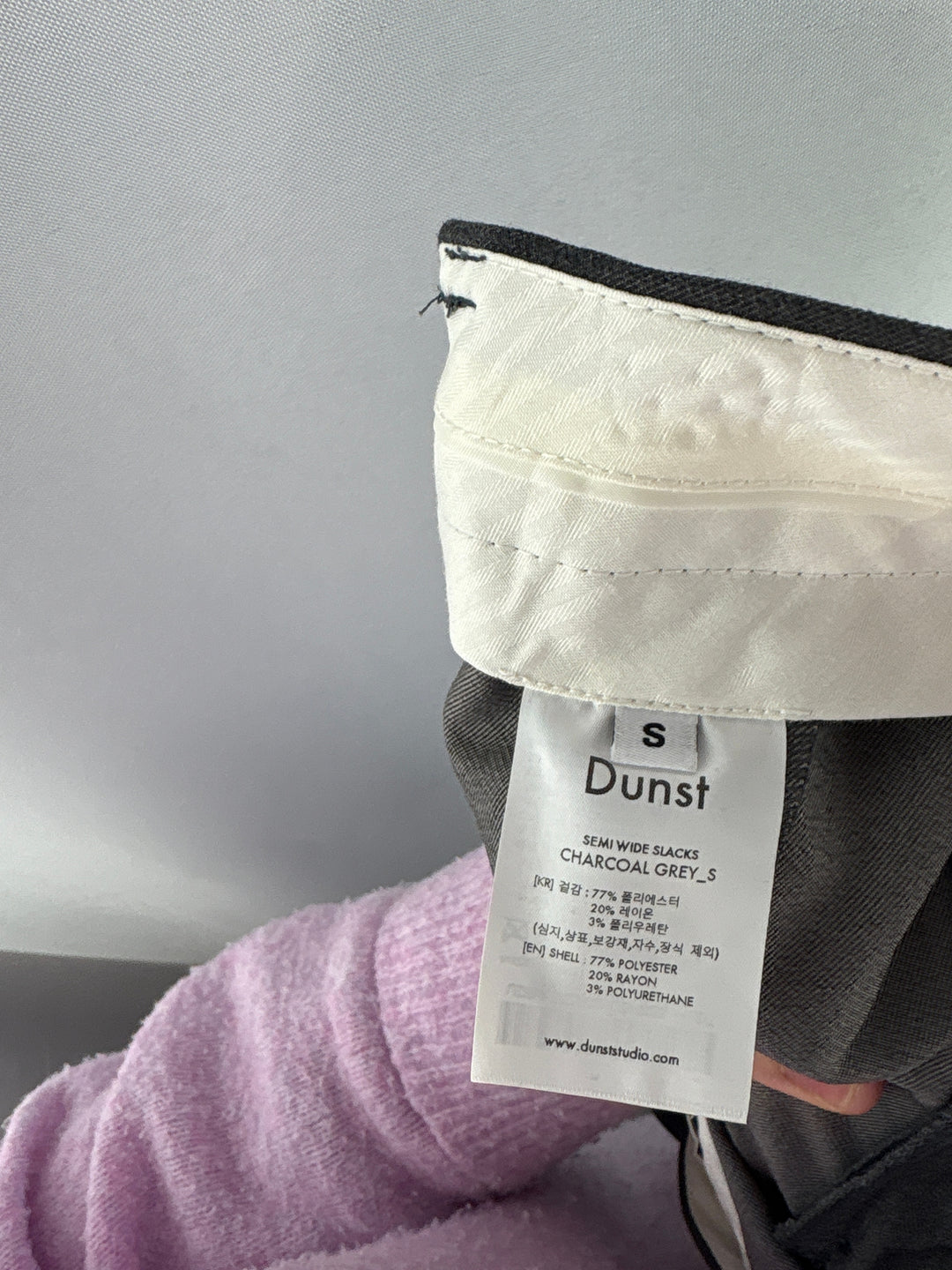 Womens Dunst Small Charcoal Gray Pleated Pants Lightweight Four Pocket