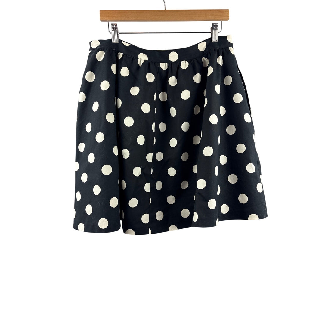 Women’s CeCe Size 14 Black w/ White Polka Dots Bubnle Skirt