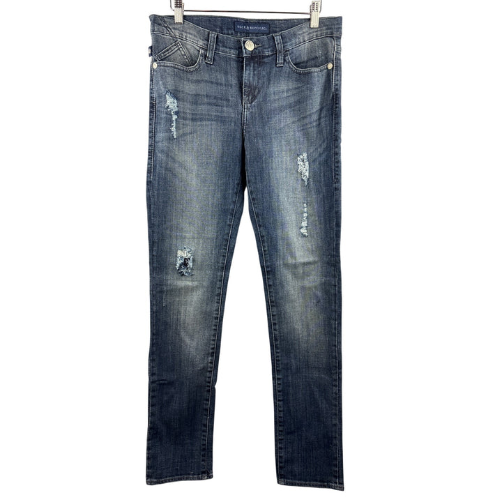 Women’s Rock & Republic Size 8 Medium Wash Distressed Skinny Jeans